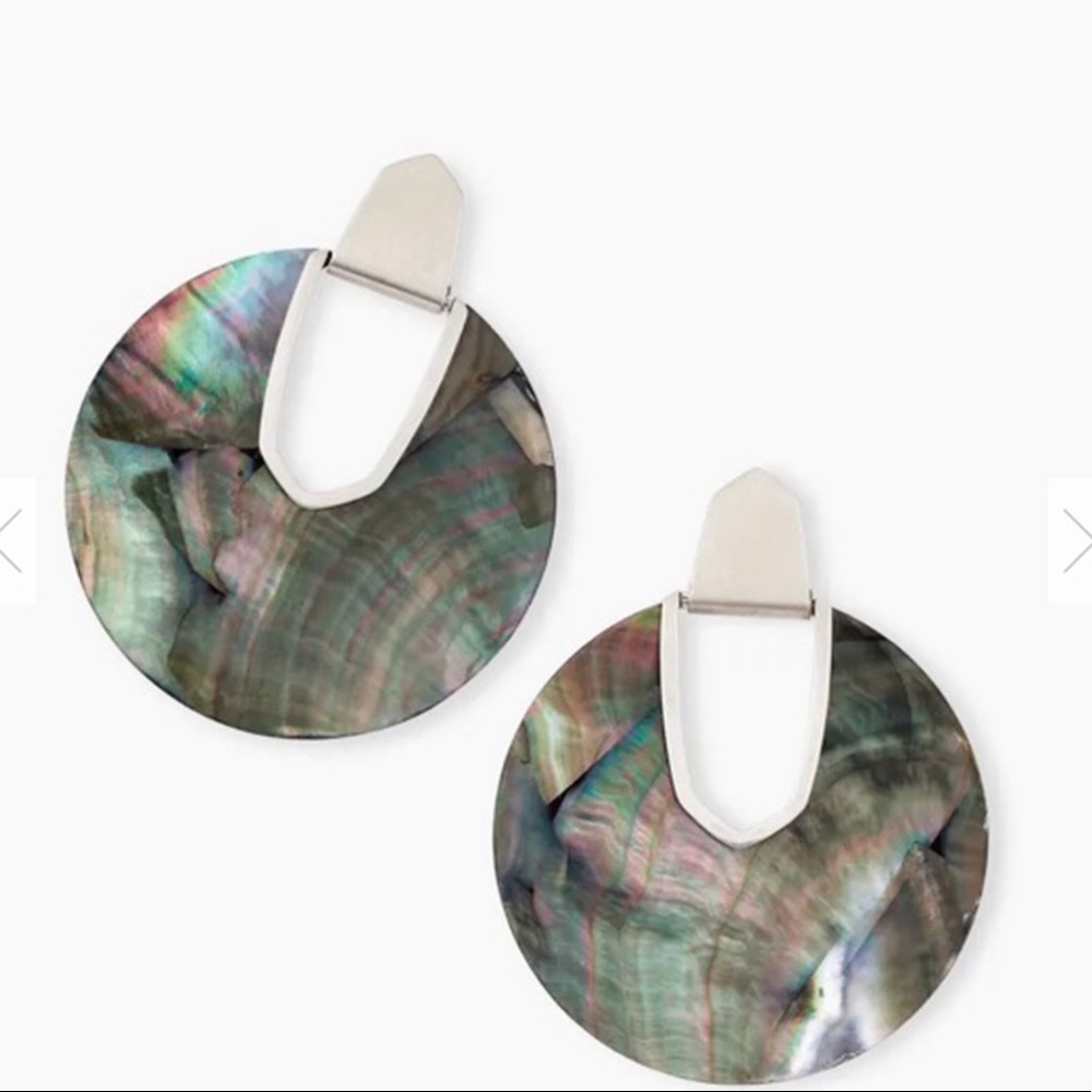Kendra Scott black mother of pearl earrings